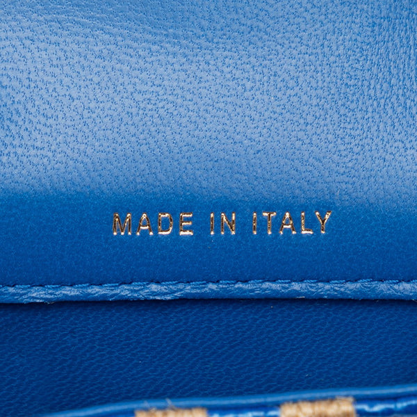 シャネル ココマーク Air pods proケース ブルー ベージュ ラフィア レザー レディース CHANEL 【中古】