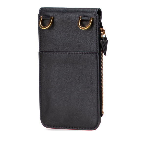 ヴェルサーチェ メデューサ 斜め掛け ショルダーバッグ スマートフォンショルダー ブラック レザー レディース VERSACE 【中古】
