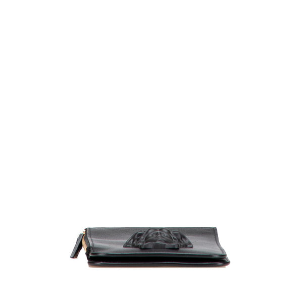 ヴェルサーチェ メデューサ 斜め掛け ショルダーバッグ スマートフォンショルダー ブラック レザー レディース VERSACE 【中古】