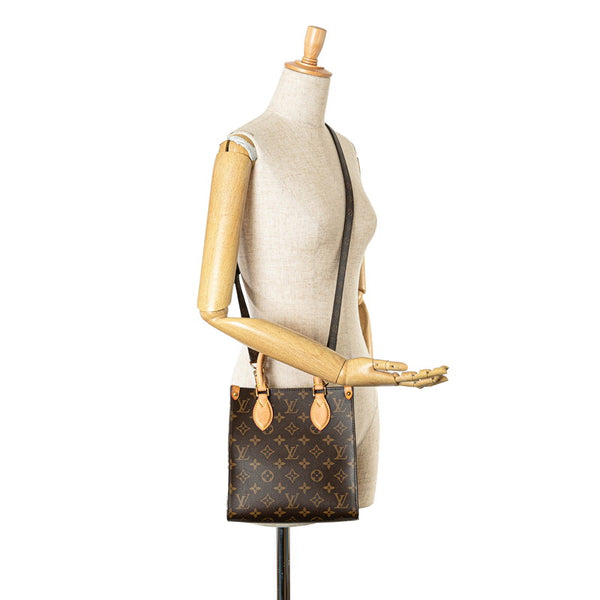 ルイ ヴィトン モノグラム サックプラBB ハンドバッグ ショルダーバッグ 2WAY M45847 ブラウン PVC レザー レディース LOUIS VUITTON 【中古】