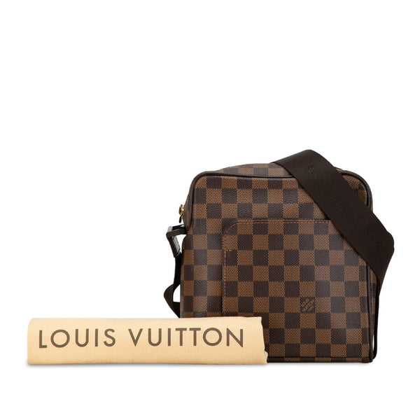 ルイ ヴィトン ダミエ オラフPM 斜め掛け ショルダーバッグ N41442 ブラウン PVC レザー レディース LOUIS VUITTON 【中古】