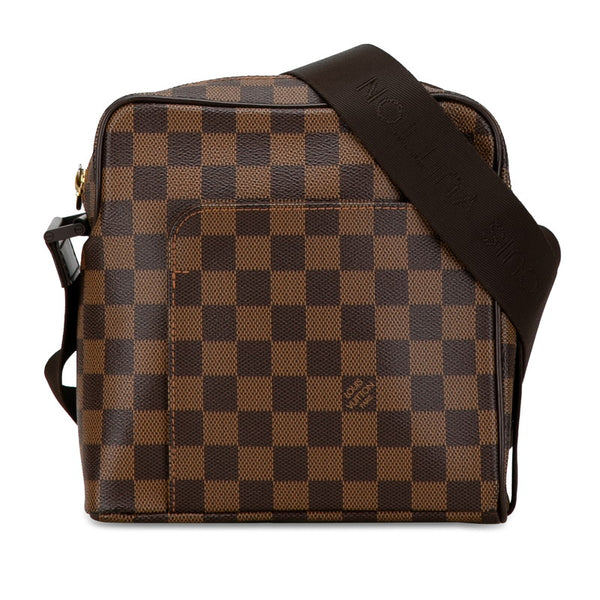 ルイ ヴィトン ダミエ オラフPM 斜め掛け ショルダーバッグ N41442 ブラウン PVC レザー レディース LOUIS VUITTON 【中古】