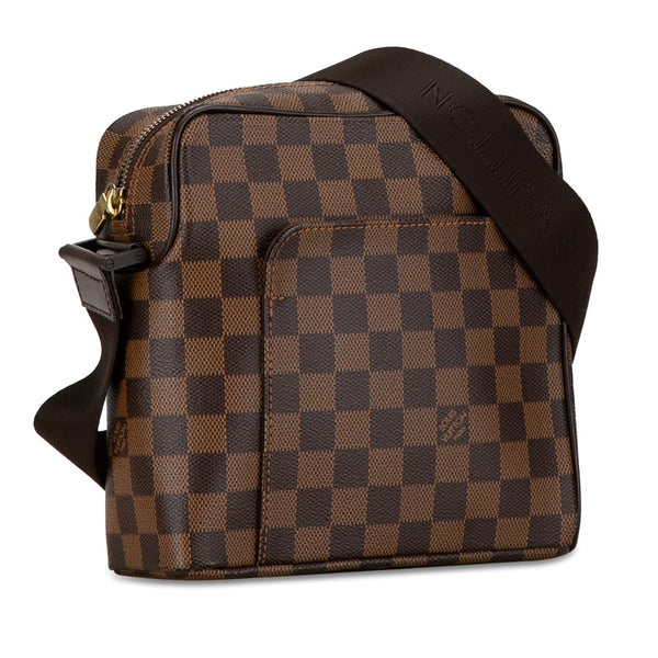 ルイ ヴィトン ダミエ オラフPM 斜め掛け ショルダーバッグ N41442 ブラウン PVC レザー レディース LOUIS VUITTON 【中古】
