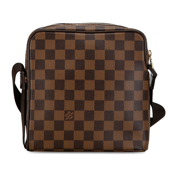 ルイ ヴィトン ダミエ オラフPM 斜め掛け ショルダーバッグ N41442 ブラウン PVC レザー レディース LOUIS VUITTON 【中古】