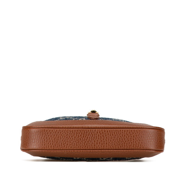 グッチ GGデニム ジャッキー 1961 ハンドバッグ ショルダーバッグ 2WAY 637092 ブルー ブラウン デニム レザー レディース GUCCI 【中古】