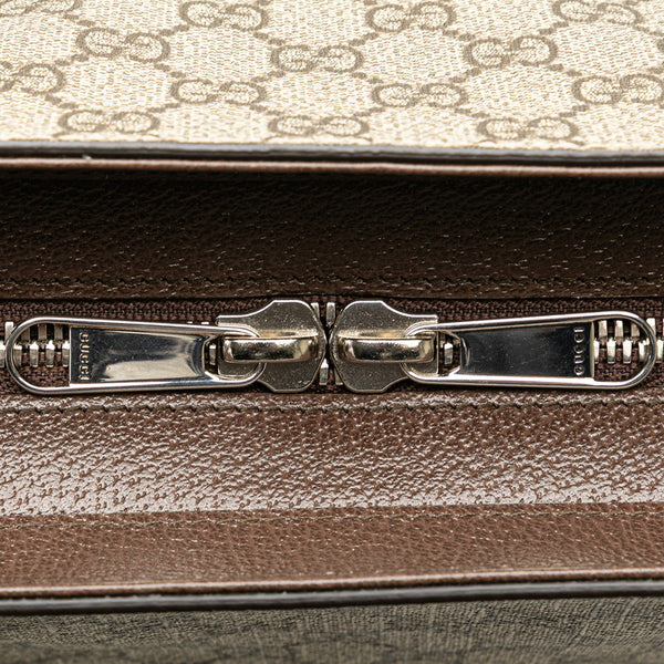 グッチ GGスプリーム トートバッグ ショルダーバッグ 626356 ベージュ ブラウン PVC レザー レディース GUCCI 【中古】