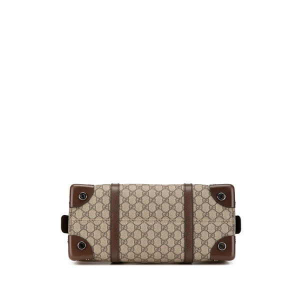 グッチ GGスプリーム トートバッグ ショルダーバッグ 626356 ベージュ ブラウン PVC レザー レディース GUCCI 【中古】