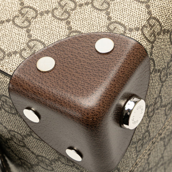 グッチ GGスプリーム トートバッグ ショルダーバッグ 626356 ベージュ ブラウン PVC レザー レディース GUCCI 【中古】