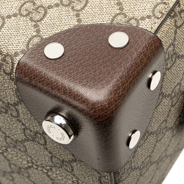 グッチ GGスプリーム トートバッグ ショルダーバッグ 626356 ベージュ ブラウン PVC レザー レディース GUCCI 【中古】