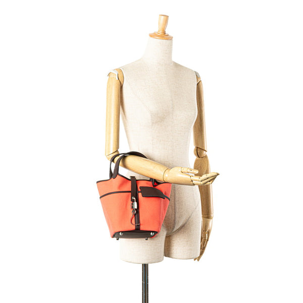 エルメス ピコタンロック カーゴ PM ハンドバッグ ローズテキサス ルージュセリエ スイフト トワルゴエラン レディース HERMES 【中古】