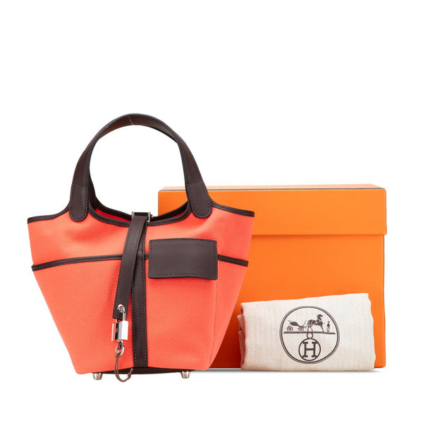エルメス ピコタンロック カーゴ PM ハンドバッグ ローズテキサス ルージュセリエ スイフト トワルゴエラン レディース HERMES 【中古】