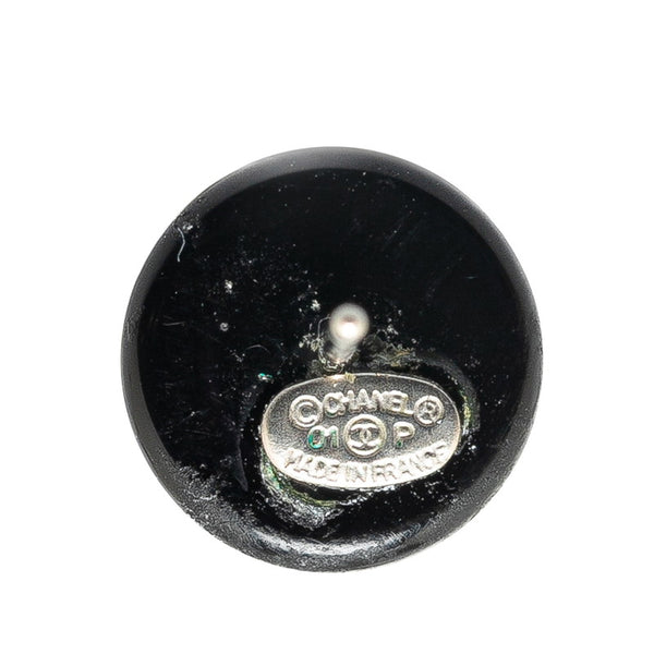 シャネル ココマーク ピアス シルバー ブラック プラスチック レディース CHANEL 【中古】
