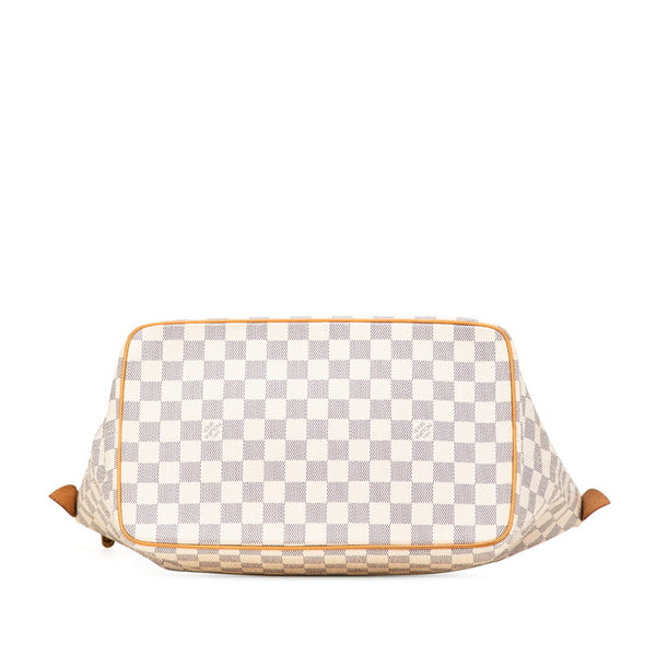 ルイ ヴィトン ダミエ アズール サレヤMM トートバッグ ショルダーバッグ N51185 ホワイト PVC レザー レディース LOUIS VUITTON 【中古】