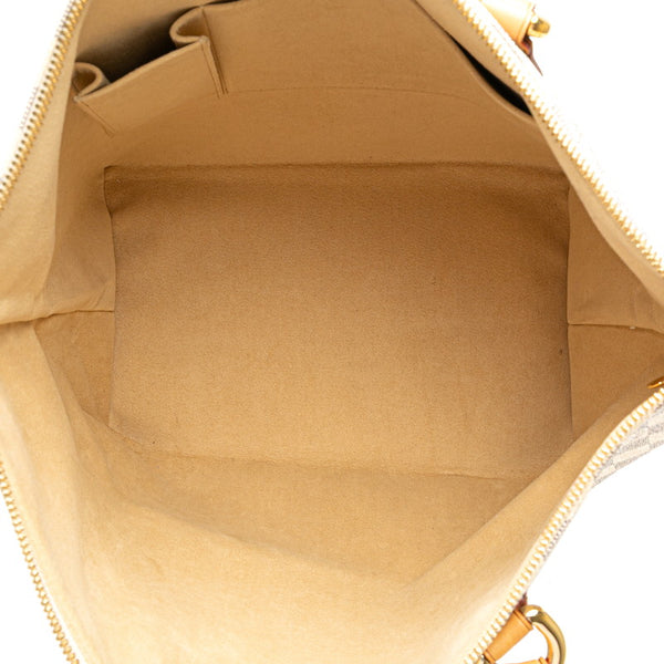 ルイ ヴィトン ダミエ アズール サレヤMM トートバッグ ショルダーバッグ N51185 ホワイト PVC レザー レディース LOUIS VUITTON 【中古】