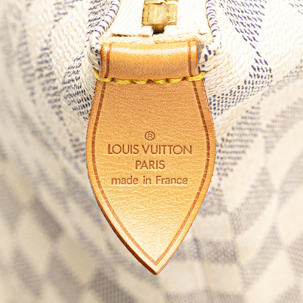 ルイ ヴィトン ダミエ アズール サレヤMM トートバッグ ショルダーバッグ N51185 ホワイト PVC レザー レディース LOUIS VUITTON 【中古】