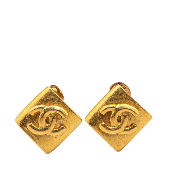 シャネル ヴィンテージ ココマーク ひし形 イヤリング ゴールド メッキ レディース CHANEL 【中古】