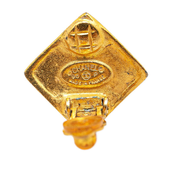 シャネル ヴィンテージ ココマーク ひし形 イヤリング ゴールド メッキ レディース CHANEL 【中古】
