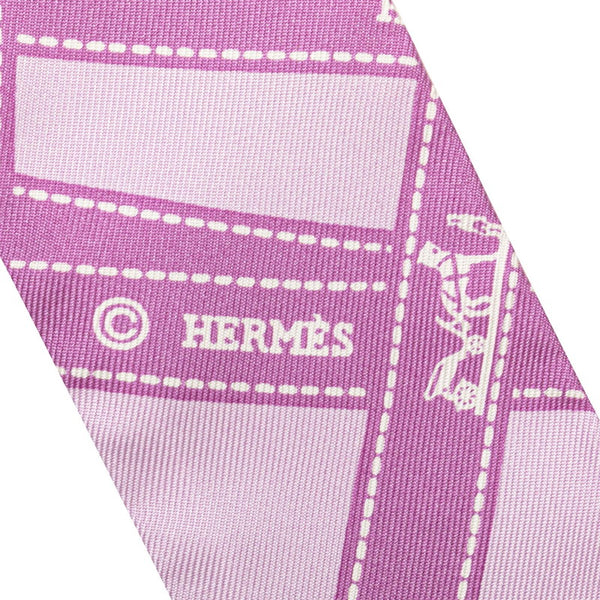 エルメス ツイリー BOLDUC ボルデュック スカーフ パープル シルク レディース HERMES 【中古】