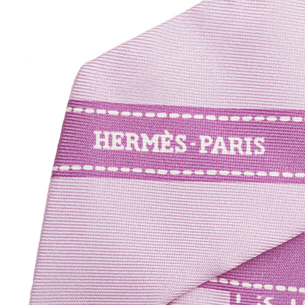 エルメス ツイリー BOLDUC ボルデュック スカーフ パープル シルク レディース HERMES 【中古】