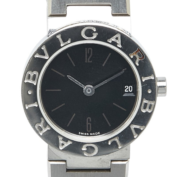 ブルガリ ブルガリブルガリ 腕時計 BB23SS クオーツ ブラック文字盤 ステンレススチール レディース BVLGARI 【中古】