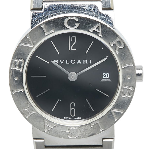 ブルガリ ブルガリブルガリ 腕時計 BB26SS クオーツ ブラック文字盤 ステンレススチール レディース BVLGARI 【中古】