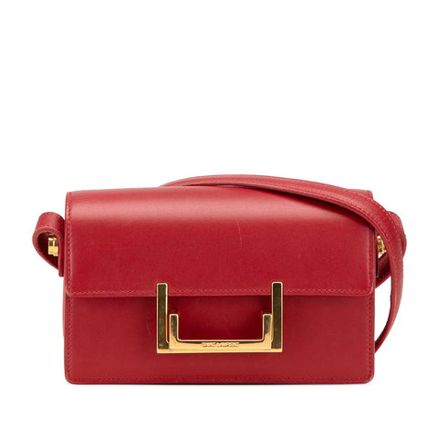 サンローラン クラシック ルル 斜め掛け ミニショルダーバッグ  318249 レッド レザー レディース SAINT LAURENT 【中古】