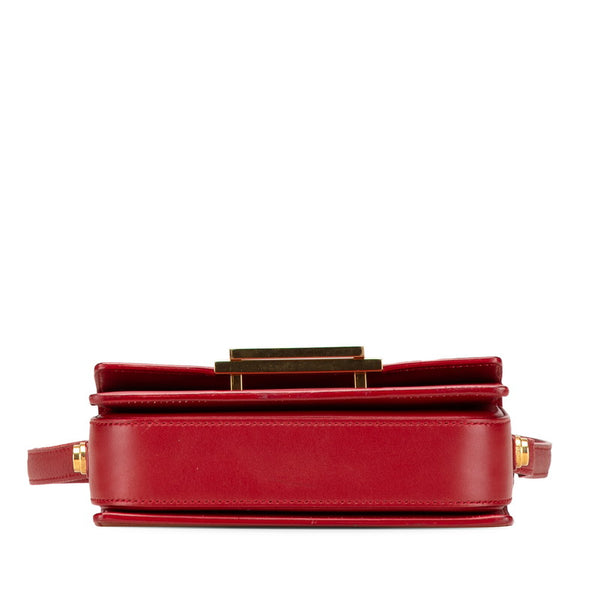 サンローラン クラシック ルル 斜め掛け ミニショルダーバッグ  318249 レッド レザー レディース SAINT LAURENT 【中古】