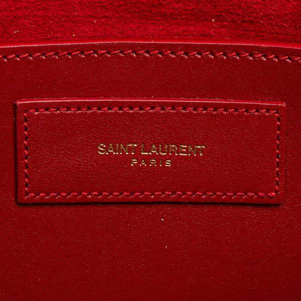 サンローラン クラシック ルル 斜め掛け ミニショルダーバッグ  318249 レッド レザー レディース SAINT LAURENT 【中古】