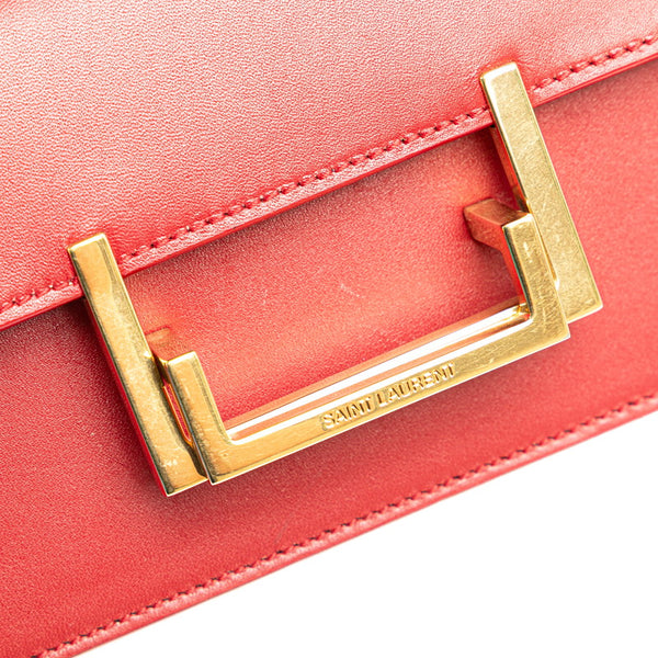 サンローラン クラシック ルル 斜め掛け ミニショルダーバッグ  318249 レッド レザー レディース SAINT LAURENT 【中古】