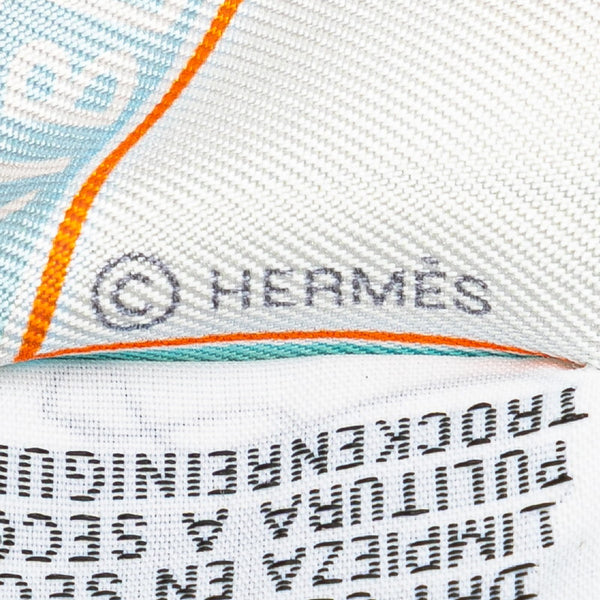 エルメス ツイリー FUNNY ICE CREAM ファニー アイスクリーム スカーフ ブルー マルチカラー シルク レディース HERMES 【中古】