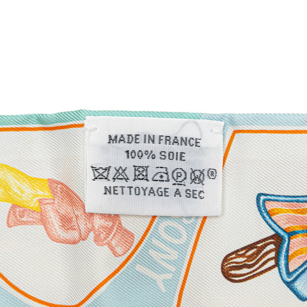 エルメス ツイリー FUNNY ICE CREAM ファニー アイスクリーム スカーフ ブルー マルチカラー シルク レディース HERMES 【中古】