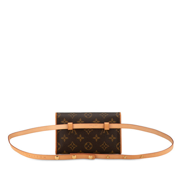 ルイ ヴィトン モノグラム ポシェット フロランティーヌ ショルダーバッグ M51855 ブラウン PVC レザー レディース LOUIS VUITTON 【中古】