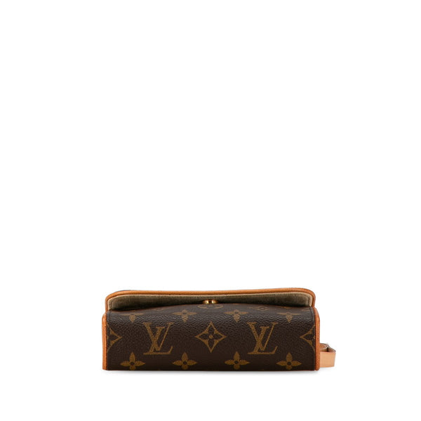 ルイ ヴィトン モノグラム ポシェット フロランティーヌ ショルダーバッグ M51855 ブラウン PVC レザー レディース LOUIS VUITTON 【中古】