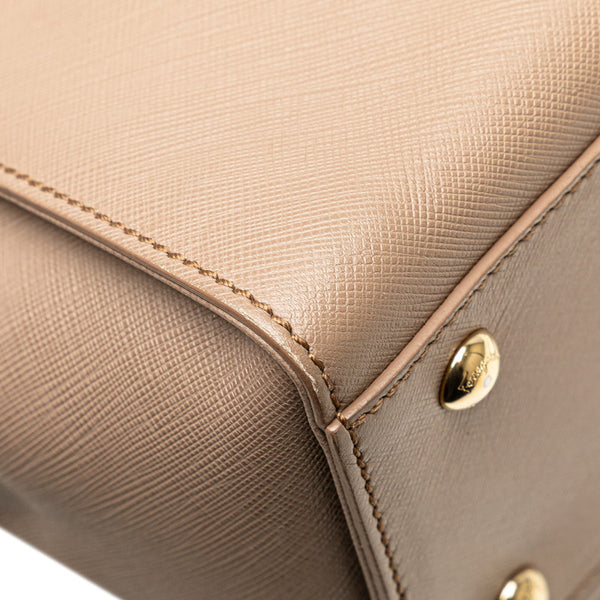 サルヴァトーレフェラガモ ガンチーニ ショルダーバッグ ハンドバッグ 2WAY 21F317 グレージュ レザー レディース Salvatore Ferragamo 【中古】