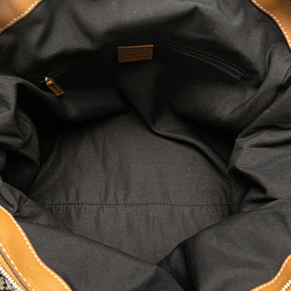 グッチ ディアマンテ スーキー ハンドバッグ ショルダーバッグ 2WAY 223974 ベージュ ブラウン キャンバス レザー レディース GUCCI 【中古】