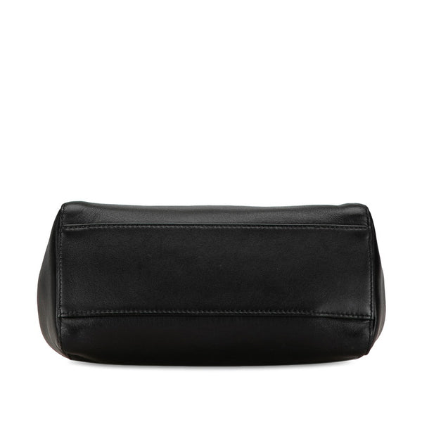 フェンディ ピーカブー ミニ ハンドバッグ ショルダーバッグ 2WAY 8BN244 ブラック レザー レディース FENDI 【中古】