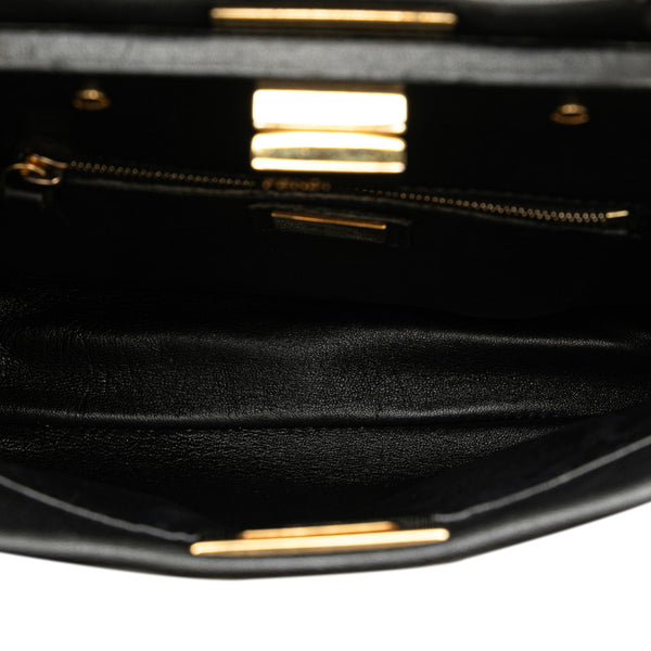 フェンディ ピーカブー ミニ ハンドバッグ ショルダーバッグ 2WAY 8BN244 ブラック レザー レディース FENDI 【中古】
