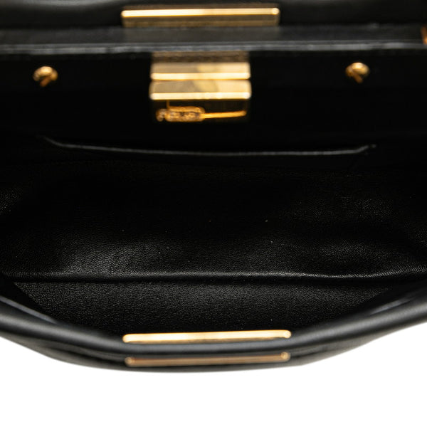 フェンディ ピーカブー ミニ ハンドバッグ ショルダーバッグ 2WAY 8BN244 ブラック レザー レディース FENDI 【中古】