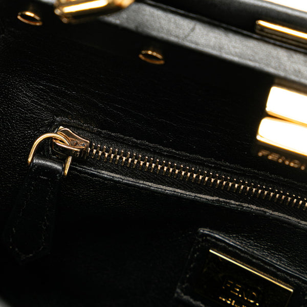フェンディ ピーカブー ミニ ハンドバッグ ショルダーバッグ 2WAY 8BN244 ブラック レザー レディース FENDI 【中古】