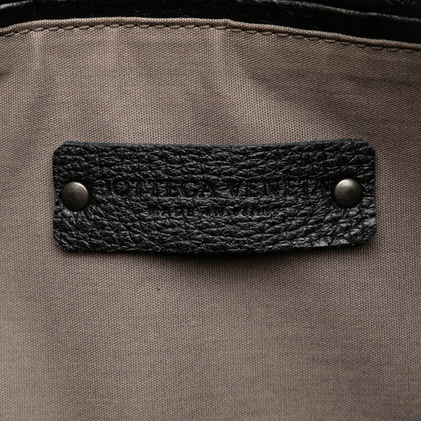 ボッテガヴェネタ イントレチャート クラッチバッグ ブラック レザー レディース BOTTEGAVENETA 【中古】