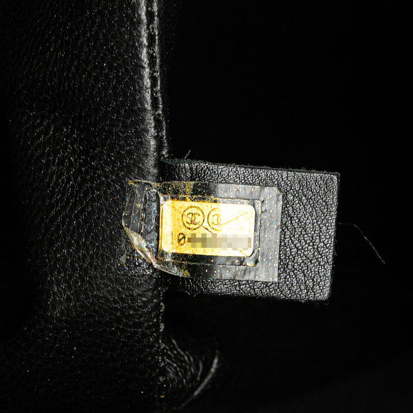シャネル ココマーク マトラッセ 復刻トート トートバッグ ブラック キャビアスキン レディース CHANEL 【中古】