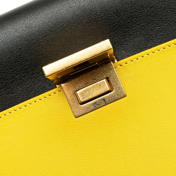 セリーヌ トラペーズ トリコロール ハンドバッグ ショルダーバッグ 2WAY イエロー ブラック ブルー レザー レディース CELINE 【中古】