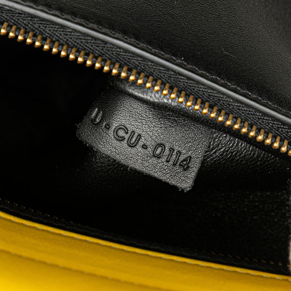 セリーヌ トラペーズ トリコロール ハンドバッグ ショルダーバッグ 2WAY イエロー ブラック ブルー レザー レディース CELINE 【中古】