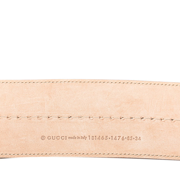 グッチ グッチシマ ベルト サイズ：85/34 181465 ホワイト レザー レディース GUCCI 【中古】