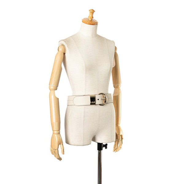 グッチ グッチシマ ベルト サイズ：85/34 181465 ホワイト レザー レディース GUCCI 【中古】