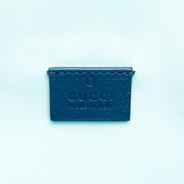 グッチ GG ストロベリー イチゴ ハンドバッグ 682720 ブルー マルチカラー PVC レザー レディース GUCCI 【中古】