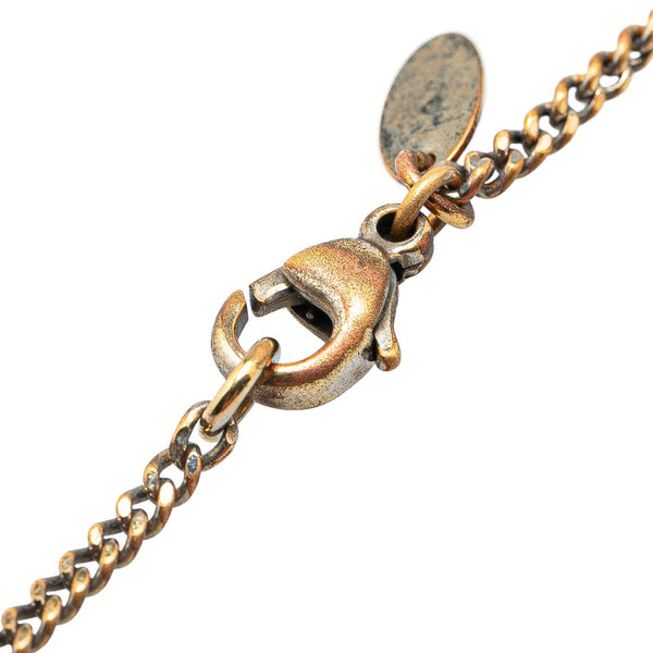 シャネル ココマーク ハート モチーフ ネックレス ゴールド メッキ レディース CHANEL 【中古】