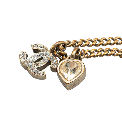 シャネル ココマーク ハート モチーフ ネックレス ゴールド メッキ レディース CHANEL 【中古】