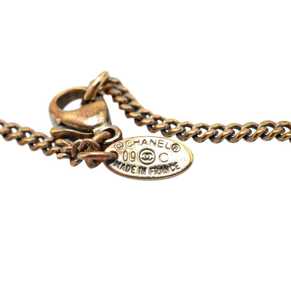 シャネル ココマーク ハート モチーフ ネックレス ゴールド メッキ レディース CHANEL 【中古】