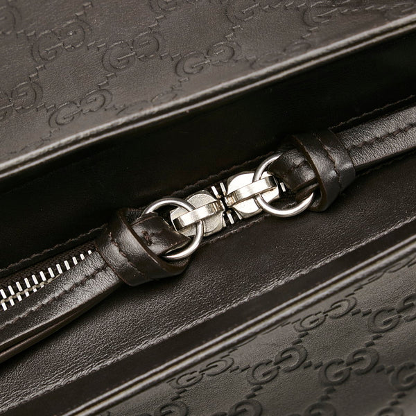 グッチ バンブー グッチシマ ハンドバッグ ショルダーバッグ 2WAY 355772 ブラウン レザー レディース GUCCI 【中古】